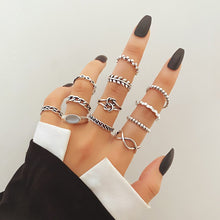 Load image into Gallery viewer, IFME Retro Bohemia Snake Leaves Ring Set Simple Style Gothic Ring Jewelry Suit New 2022 Fashion Trend Jewelry Accessories Women