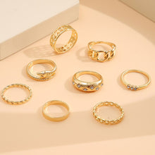 Load image into Gallery viewer, 17KM Gold Color Rings Set Snake Hollow Rings for Women Vintage Crystal Fashion Rings Animal 2022 Trendy Jewelry Accessories New