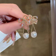 Load image into Gallery viewer, New Fashion Trend S925 Silver Needle Elegant Delicate Butterfly Micro-Set Zircon Tassel Earrings Women&#39;s Jewelry Party Gifts