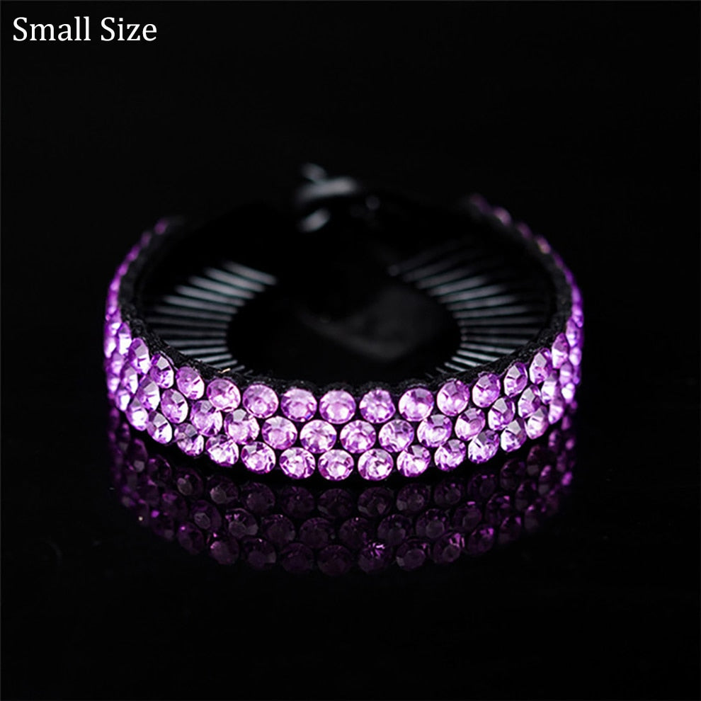 Molans Crystal Rhinestone Hair Claws for Women Flower Hair Clips Barrettes Crab Ponytail Holder Hairpins Bands Hair Accessories