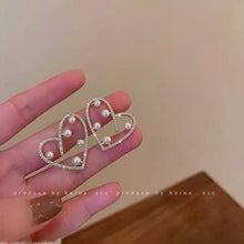 Load image into Gallery viewer, 2022 New Fashion Trend Unique Design Elegant Delicate Heart Shaped Zircon Stud Earrings Women&#39;s Jewelry Party Gift Wholesale