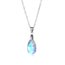 Load image into Gallery viewer, Colgante Cristal Collar 2022 New Stainless Steel O Chain Water Drop Pendant Necklace Teardrop Crystal Charm Choker Necklace