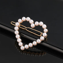 Load image into Gallery viewer, 2022 Fashion Pearl Hair Clips for Women Sweet Girl Simple Hairgrip Love Round Hairpins Alloy Handmade INS Hair Accessories