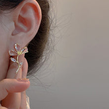 Load image into Gallery viewer, Elegant Crystal Flower Earrings For Women  2022 New Fashion Korean brincos Party Girls Temperament Jewelry