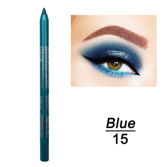 14 Colors Long-lasting Eye Liner Pencil Waterproof Pigment Blue Brown Black Eyeiner Pen Women Fashion Color Eye Makeup Cosmetic
