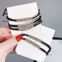 Load image into Gallery viewer, Women&#39;s Shiny 2022 hair rings Ties Ponytail Hair for Girls Headwear Rhinestone Elastic Rubber Bands hair accessories for kids