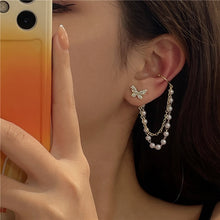Load image into Gallery viewer, Pearl Tassel Earrings Korean New Butterfly Earrings for Women Romantic Dangle Earrings Personality Party Ear Accessories