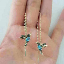 Load image into Gallery viewer, KSRA 2022 New Fashion Long Hanging Bird Earrings For Women Elegant Crystal Girl Drop Tassel Earring Ladies Jewelry