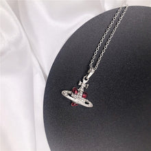 Load image into Gallery viewer, Trendy Heart Saturn Necklace for Women High Quality Luxury Jewelry Pendant AAA Shiny Zirconia Wedding Party Gift Stainless Steel