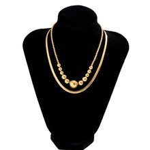 Load image into Gallery viewer, 2Pcs/Set Twisted Rope Chain Necklaces for Women Gold color Ball Pendant Necklace Set Hip hop Grunge Aesthetic Y2k Jewelry 2022