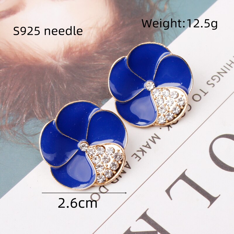 White Color Big Heart Stud Earrings for Women Girl Korean Love Drop Glaze Aesthetic Daily Life Minimalist Jewelry