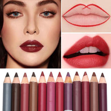 Load image into Gallery viewer, 1PC New Professional Wood Lip liner Pen Waterproof Eyeliner Pencil Lady Charming Women&#39;s Makeup Long Lasting Cosmetic Tool