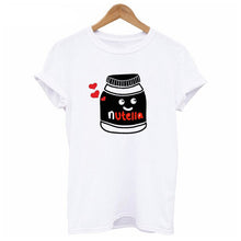 Load image into Gallery viewer, funninessgames Funny New Couple Clothes Summer Tees Women T-Shirt Cotton Print Nutella T Shirt Women Tops Couple Harajuku T Shirts