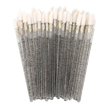 Load image into Gallery viewer, 50 pcs Crystal Mascara Wands Applicator Diamond Disposable  Lip brushes Cosmetic Eyelash Brush women Make Up brushes Tools