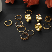 Load image into Gallery viewer, IFMIA Fashion Metal Gold Color Butterfly Finger Rings Set for Women Girls Vintage Heart Hollow Rings Female 2022 Trend Jewelry