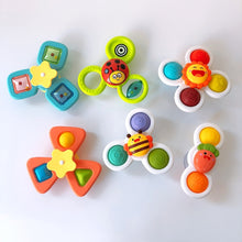Load image into Gallery viewer, 1pcs Suction Cups Spinning Top Toy For Baby Game Infant Teether Relief Stress Educational Rotating Rattle Bath Toys For Children