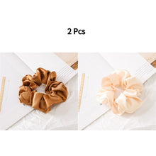 Load image into Gallery viewer, 3.9 inch Women Silk Scrunchie Elastic Handmade Multicolor Hair Band Ponytail Holder Headband Hair Accessories