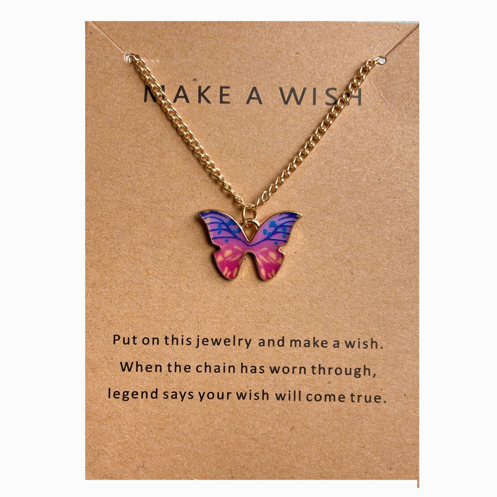 2022 New Wild Creative Simplicity Fashion Temperament Cute Ladies High Accessories Vintage KC Multi-color Butterfly Necklace