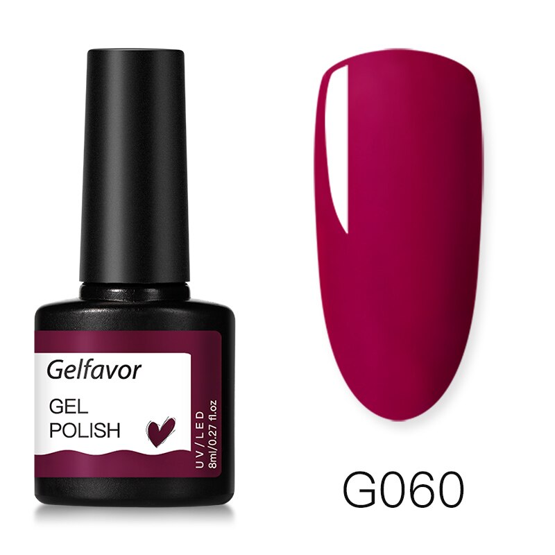 Gelfavor 8ml Glitter Gel Nail Polish Colorful Hybrid Varnish Manicure Art Semi Permanent Need Lamp Nail Gel Base Top Coat