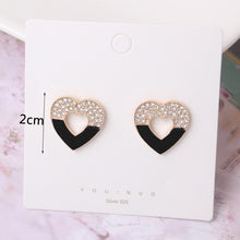 Load image into Gallery viewer, New Stylish Enamel Stud Earrings for Women Korean Fashion Leaf Cross Earrings Girls Sweet Flower Elemant Ear Jewelry aretes