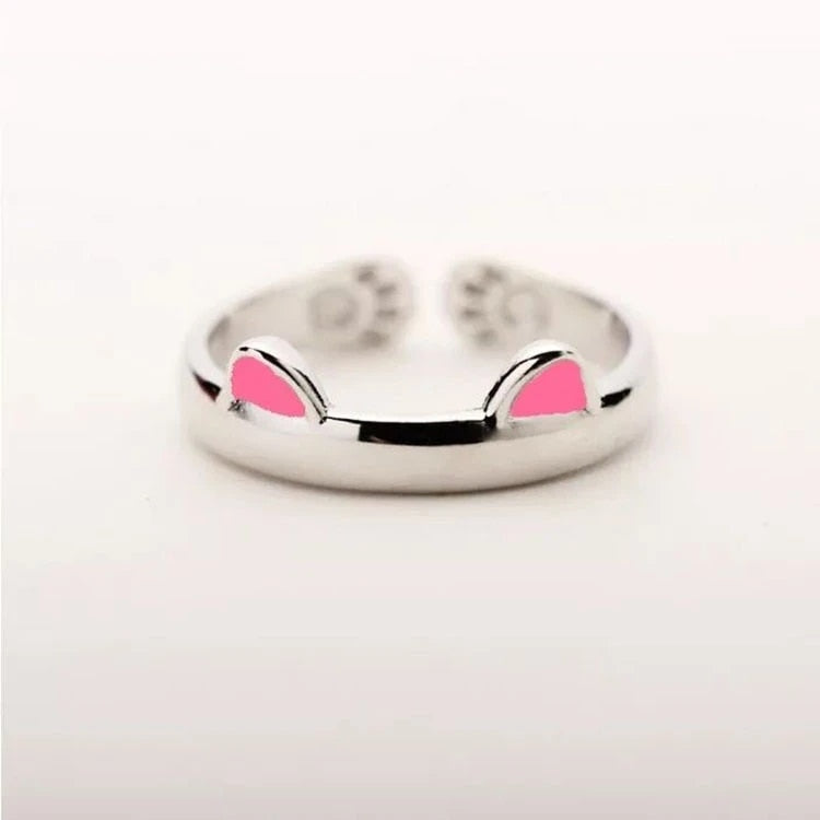 Cute Cat ear Ring Adjustable design fashion ring Jewelry Female young girls children&#39;s Gifts adjustable ring jewelry wholesale