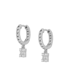 Load image into Gallery viewer, New Stainless Steel Cubic Zirconia Hoop Earrings For Women Small Pendant Cartilage Helix Tragus Earring Piercing Jewelry