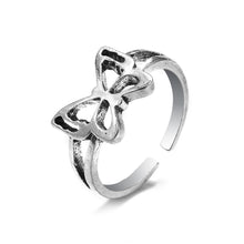 Load image into Gallery viewer, KINFOLK Punk Silver Color Angel Wings Rings For Women Men Hollow Heart Butterfly Rose Owl Finger Rings Fashion Jewelry Wholesale