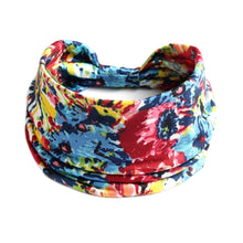 Load image into Gallery viewer, New Boho Flower Print Wide Headbands Vintage Knot Elastic Turban Headwrap for Women Girls Cotton Soft Bandana Hair Accessories