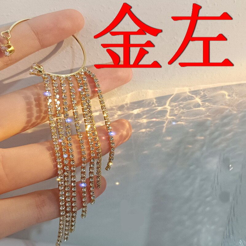 Korean Fashion Tassel Long Hanging Earrings For Women Butterfly Pearl Ear Cuff Gold Color Silver Color Clip Earring Jewelry Gift