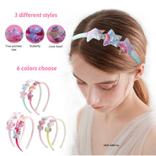 Load image into Gallery viewer, Candygirl Glitter Headbands for Girls Cute Sparkly Hair Hoops Different Colors Sequin Cartoon Star Hair Bands Accessories