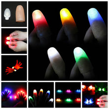 Load image into Gallery viewer, 2 Pcs/set Magic Thumbs Light Toys for Adult Magic Trick Props Blue Light Led Flashing Fingers Halloween Party Toys for Children