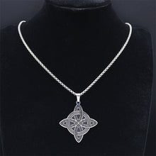 Load image into Gallery viewer, Witchcraft Celtic Knot Pendant Necklace for Women/Men Stainless Steel Slavic Amulet Necklaces Jewelry nudo de bruja N3380S02