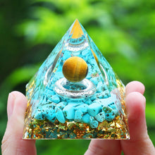 Load image into Gallery viewer, Crystals Stone Orgone Pyramid Energy Generator Natural Amethyst Peridot Reiki Chakra Meditation Tool Room Decor Christmas Gift