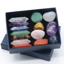 Load image into Gallery viewer, 14PCS Home Decoration Craft Stones Gifts Natural Stone Set 7 Chakra Reiki Healing Stone Quartz Mineral Ornament Healing Gemstone