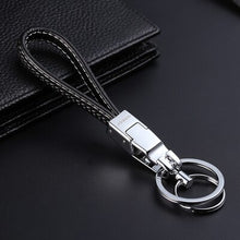 Load image into Gallery viewer, Jobon Luxury Car Keychain Women Men Custom Keychains Leather Key Ring Holder Bag Pendant High-Grade Jewelry Gifts for Men