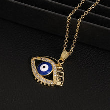 Load image into Gallery viewer, 2022 New Evil Eye Pendant Necklace Women Zircon Necklace Stainless Steel Chain Jewelry