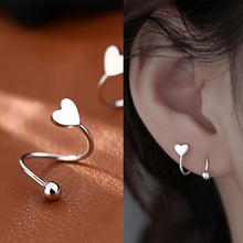 Load image into Gallery viewer, 1Pc Left Ear Piercing Screw Ball Star Heart Ear Bone Rotating Wave Mini Stud Earrings for Women Personality Party Gfit