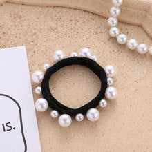 Load image into Gallery viewer, 2022 Fashion Woman Big Pearl Hair Ties  Korean Style Hairband Scrunchies Girls Ponytail Holders Rubber Band Hair Accessories