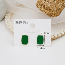Load image into Gallery viewer, Green Color Flower Drop Earrings for Women Petals Round Heart Leaf Butterfly Metal Brincos Wedding Party Jewelry Summer Gift