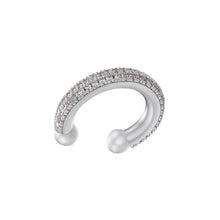 Load image into Gallery viewer, ZHUKOU C shape clip on earrings fake piercing Cubic zircon earrings for women Ear cuffs Christmas gift jewelry wholesale VE691