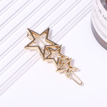 Load image into Gallery viewer, Fashion Metal Love Heart Hair Clip Elegant Star Round Barrette for Women Girls Sweet Hairpins Barrettes Hair Accessories