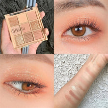 Load image into Gallery viewer, 7 Colors Glitter Eyeshadow Palette Matte Shimmer Soft Touch Long Lasting Waterproof Pigmented Brighten Eyes Makeup Cosmetics