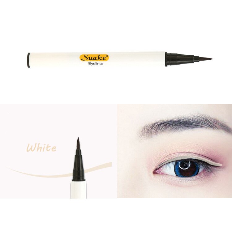 Make-up Supplies Brown White Colored Eyeliner Waterproof Long-lasting Eyeliner Adhesive Pen Decorative Cosmetics for Eye Arrows