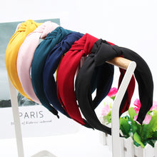 Load image into Gallery viewer, Solid Color Knot Headbands for Women Fabric Hair band Headband Hair Accessories ободок для волос diademas para el pelo mujer