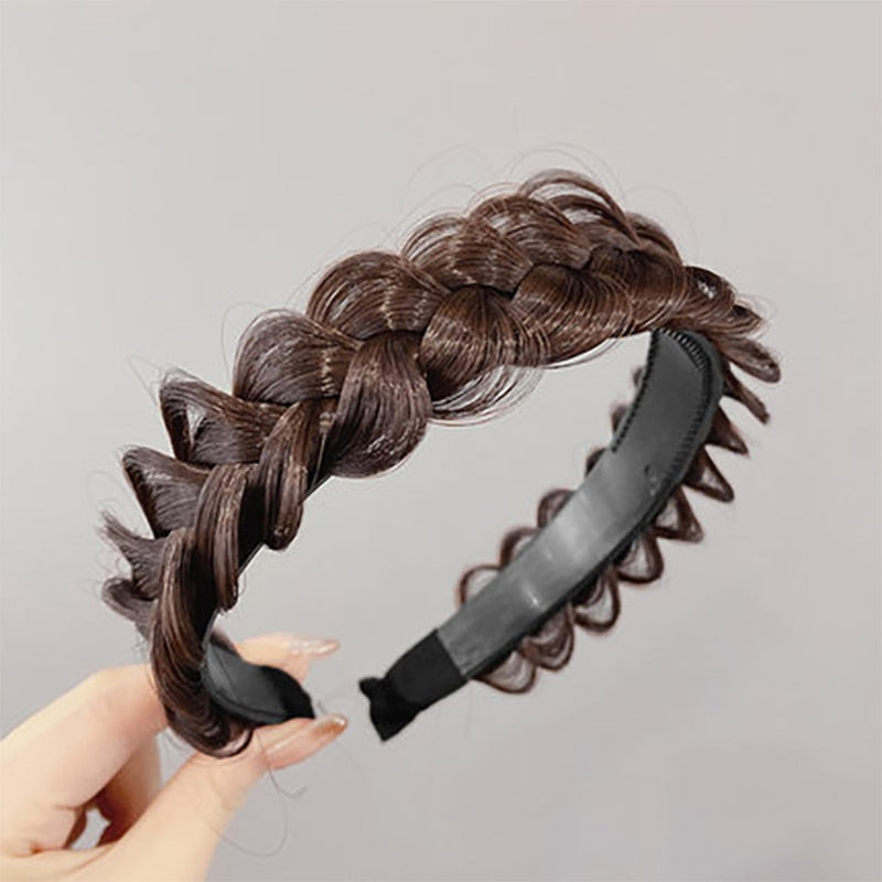 2022 Fashion Adjustable Twist Hair Bands  for Women Girls Braid Headband Toothed Non-slip Headbands Hair Accessories