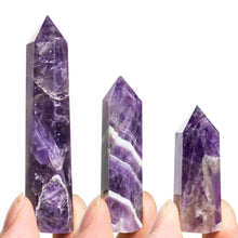 Load image into Gallery viewer, Natural Stone and Crystals Point Wand Witchcraft Rose Quartz Amethyst Home Decoration Mineral Stones Crafts Room Aquarium Decor
