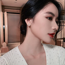 Load image into Gallery viewer, Creative Heart Electrocardiogram Stud Earrings For Women Korean Shiny Rhinestone Heartbeat Earring Party Personality Jewelry