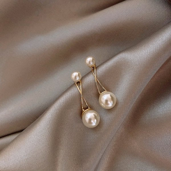2022 New Classic Elegant Imitation Pearl Dangle Earrings For Women Crystal Long Tassel Exquisite Drop Earring Wedding Jewelry