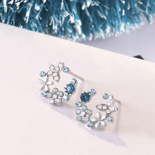 Load image into Gallery viewer, 2022 Korean Exquisite Flower Butterfly Earrings For Women Bling AAA Zircon Stud Earring Girl Wedding Party Sweet Jewelry Brincos